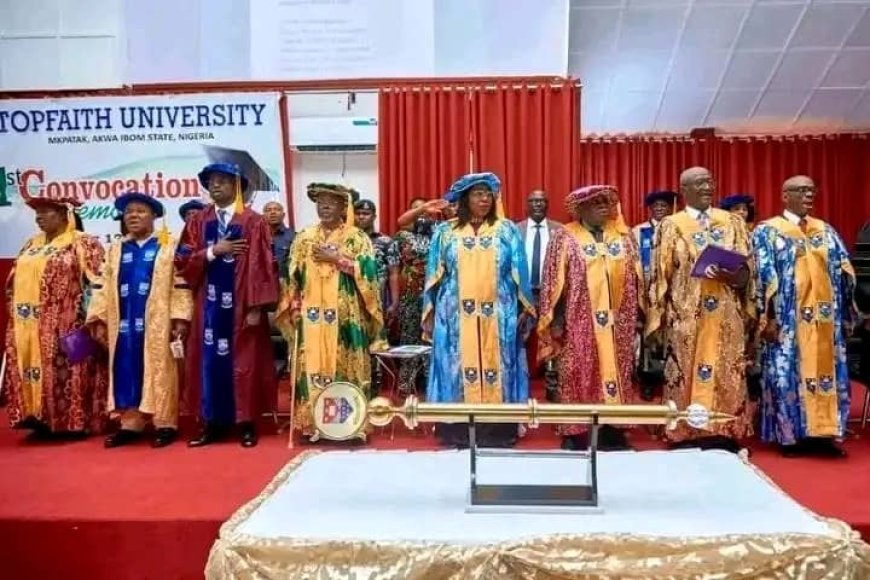 PASTOR UMO ENO ATTENDS THE MAIDEN CONVOCATION OF TOPFAITH UNIVERSITY