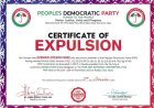POLITICS: PDP Sends Certificate Of Expulsion To Wike, Fayose, Others