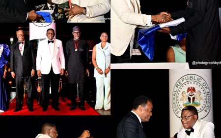 Gov Otu Honours Predecessors, Lights Up Christmas Tree to Usher in Yuletide Season