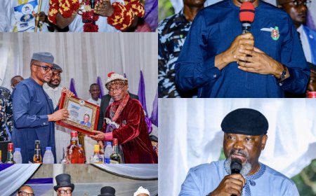 Gov. Otu Promises Faster Development as Okoyong Honours Sons