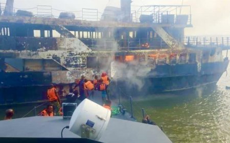 Nigerian Navy Rescues 20 Crew Members From Burning Vessel Off Calabar