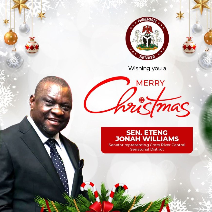 Christmas Message: Senator Eteng  Extends Greetings, Promises Yuletide Support to Constituents