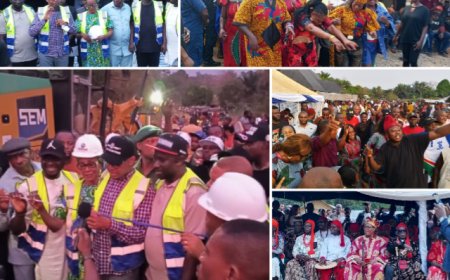 Excitement in Boki Community as Otu  Inugurates Boki East–West Road  Phase I To Boost Local Economies