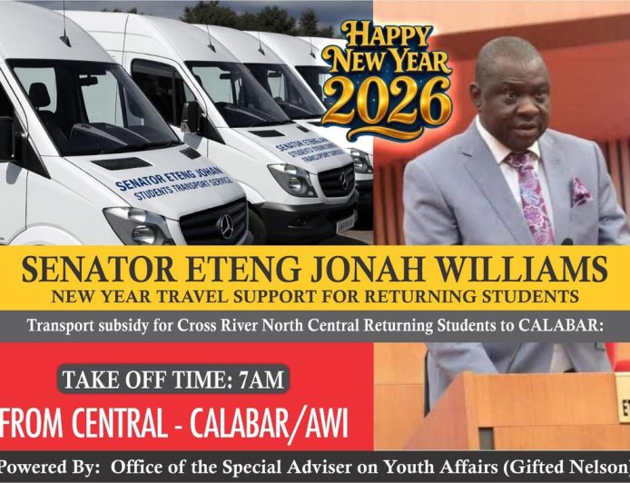 Senator Eteng Williams Relaunches Free Yuletide Bus Shuttle for Cross River Students