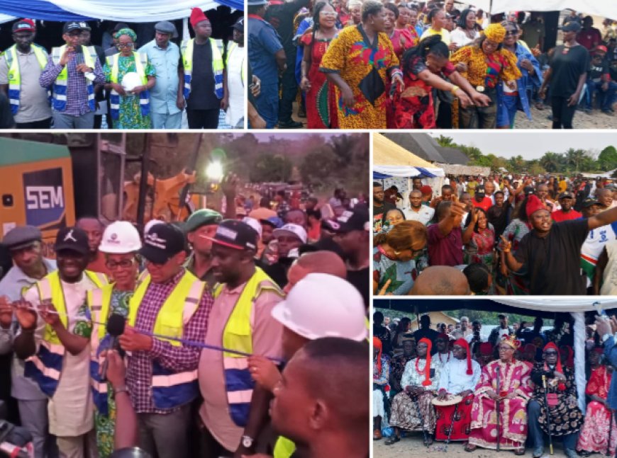 Excitement in Boki Community as Otu  Inugurates East–West Road  Phase I To Boost Local Economies