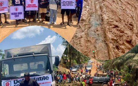 Protests Intensify at Ikom–Obudu Road as Youths Demand Urgent Intervention