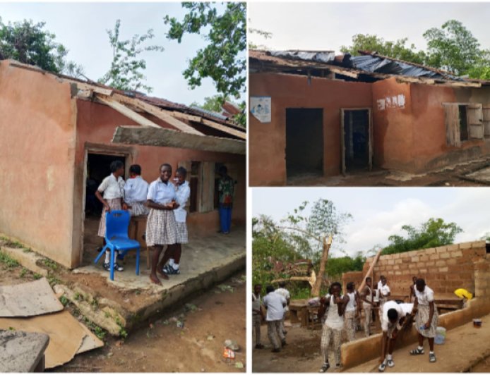 C'River: Windstorm Ravages Oyenghe Secondary School, Halts Academic Activities