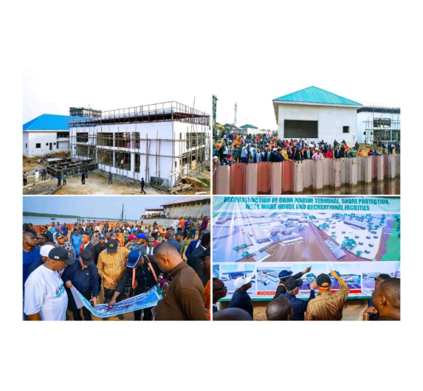 GOV. ENO COMMENDS JMK COMPANY LTD ON QUALITY JOB DELIVERY AT JETTY TERMINAL AND SHORE PROTECTION PROJECT IN ORON