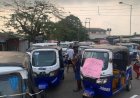 Keke Drivers Protest in Calabar, Block Orok Orok Roundabout
