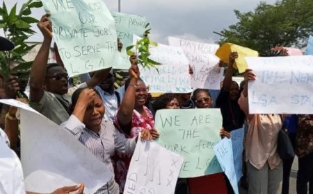 C'River: Newly Recruited  LG Staff Protest Nine Months Unpaid Salaries