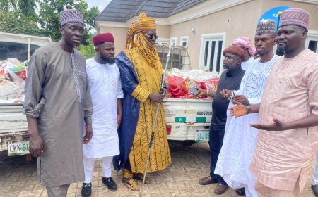 Eid al-Fitr: Sen Jari Files Out N3m, 50 Bags of Rice To Muslim Community
