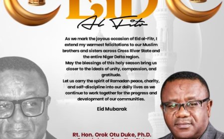 Cross River's NDDC Rep Felicitates President Tinubu, Muslims Amidst Eid Celebrations