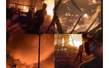 Fire Ravages Akim Timber Market in Calabar, Traders Suffer Heavy Losses