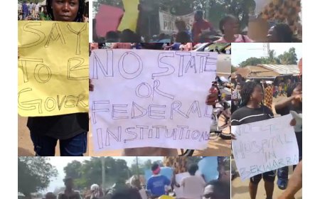 Protest Erupts in Bekwarra Over Poor Amenities