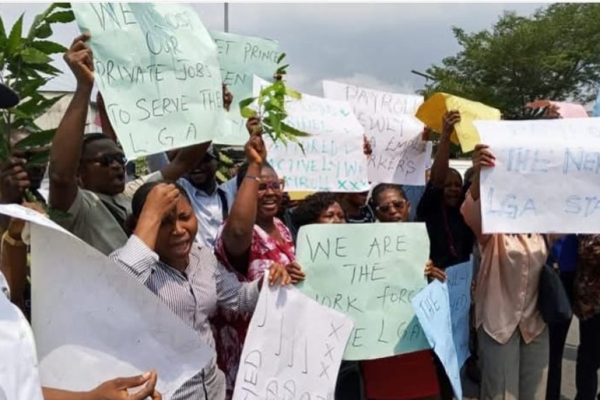 C'River: Newly Recruited  LG Staff Protest Nine Months Unpaid Salaries