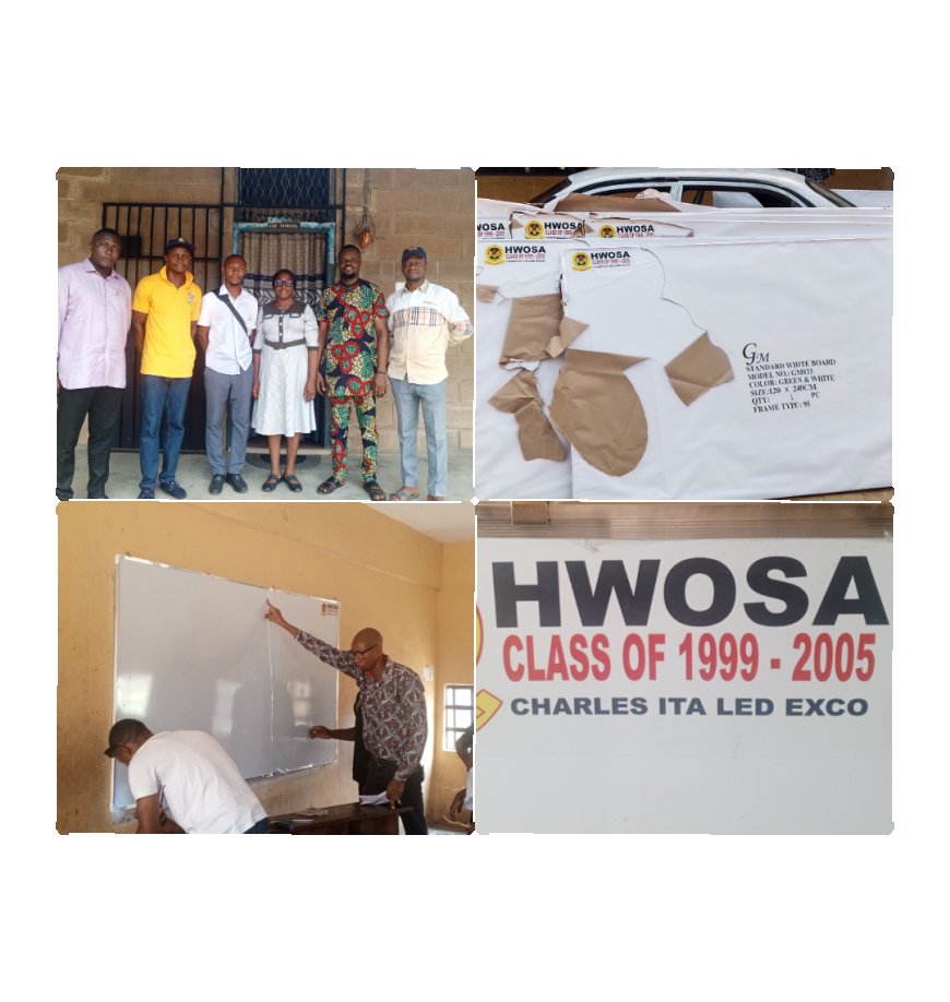 HOWAD '99 Set Donate Whiteboards to Alma Mater in Calabar