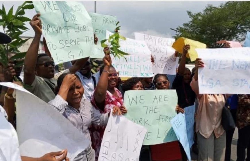 C'River: Newly Recruited  LG Staff Protest Nine Months Unpaid Salaries