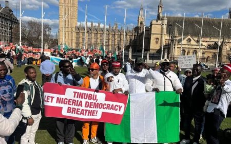 UK-Based Nigerians Protest, Demand INEC Chairman’s Removal as ADC Youth Mobilise Nationwide