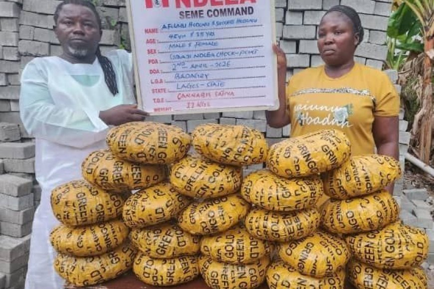 NDLEA Arrests Celestial Church Pastor for Drug Trafficking Near Lagos Border