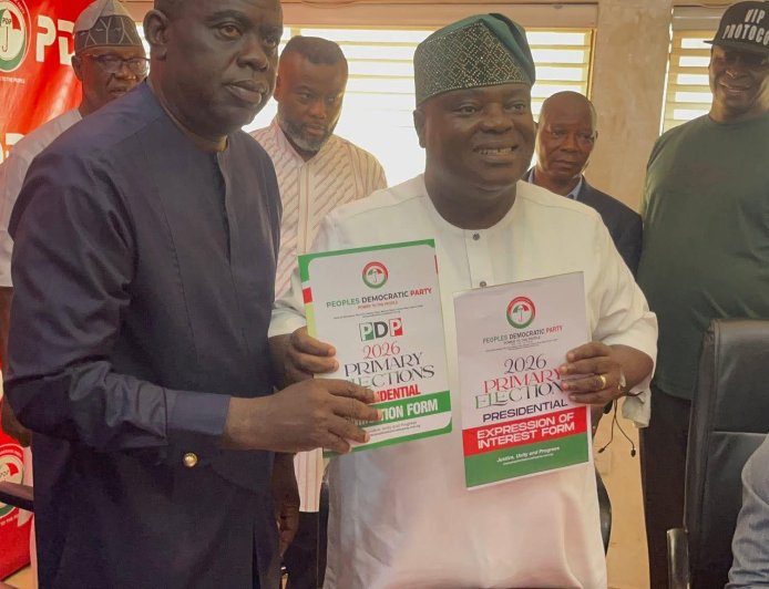 BREAKING: Prof Sandy Onor Picks PDP Presidential Nomination Form