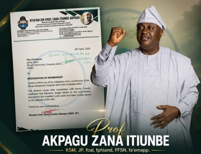 Former UNICAL VC Akpagu Resigns from ADC Over Legal Disputes