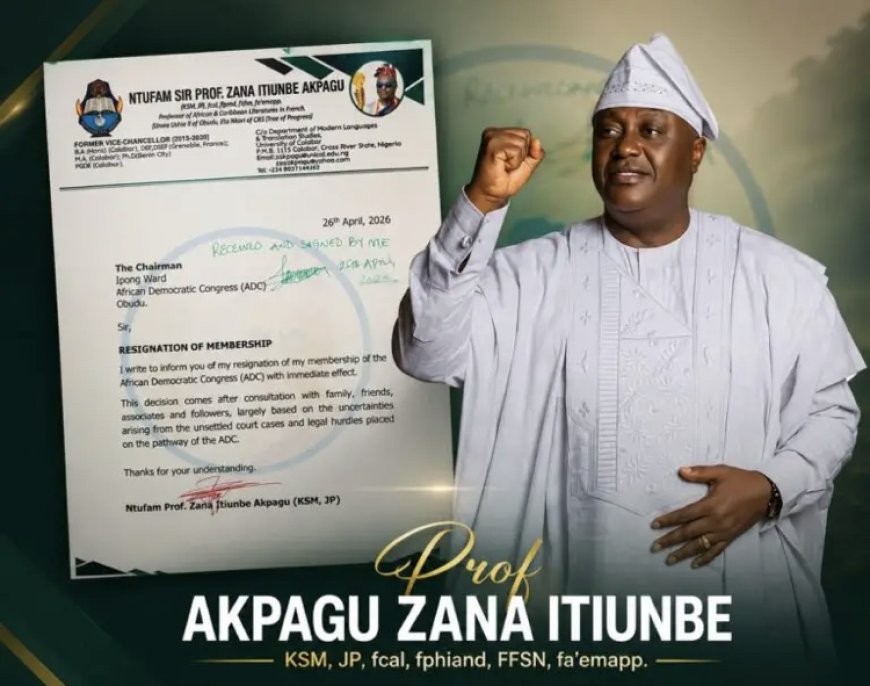 Former UNICAL VC Akpagu Resigns from ADC Over Legal Disputes