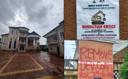 BREAKING: C'River PDP Deputy Governorship Candidate, Eba, House Earmarked For Demolition By Govt Agency