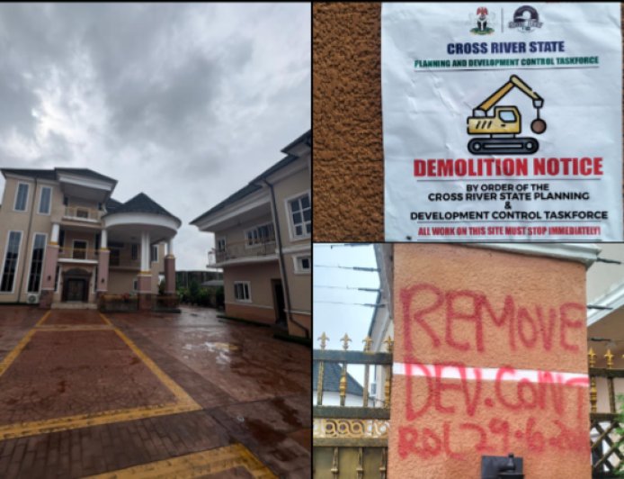 BREAKING: C'River PDP Deputy Governorship Candidate, Eba, House Earmarked For Demolition By Govt Agency