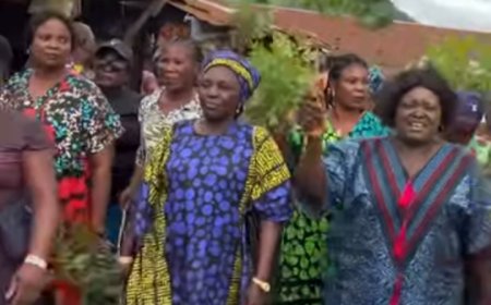 Women Protest Over Quality of Road Being Constructed in Ikom