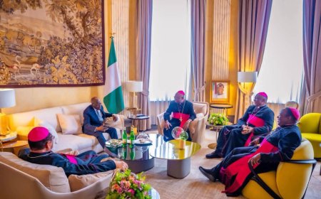 STATEHOUSE PRESS RELEASE:  WE ARE STABILISING THE NATION, PROSPERITY ON THE HORIZON, PRESIDENT TINUBU TELLS CATHOLIC BISHOPS