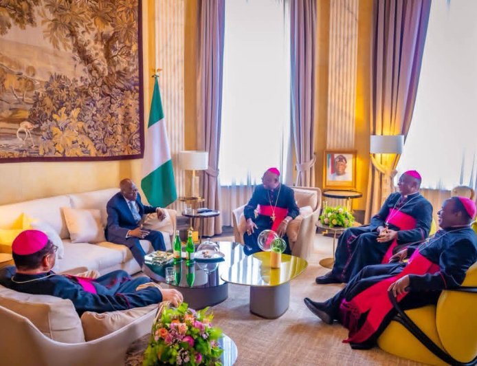STATEHOUSE PRESS RELEASE:  WE ARE STABILISING THE NATION, PROSPERITY ON THE HORIZON, PRESIDENT TINUBU TELLS CATHOLIC BISHOPS
