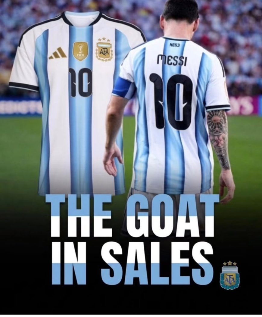 FIFA has officially announced that Leo Messi's jersey was the best-selling jersey of the 2026 FIFA World Cup!