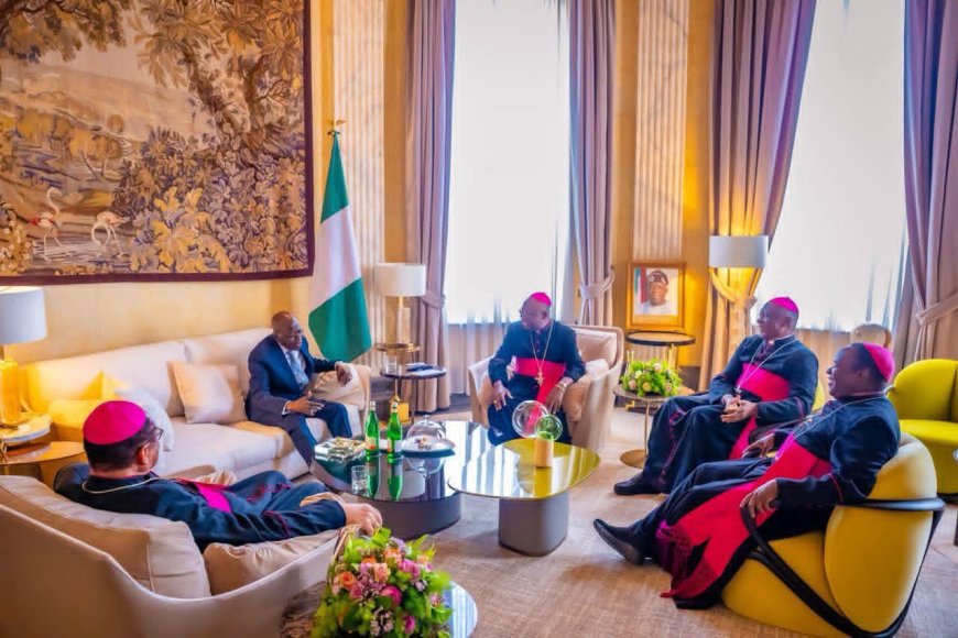 STATEHOUSE PRESS RELEASE:  WE ARE STABILISING THE NATION, PROSPERITY ON THE HORIZON, PRESIDENT TINUBU TELLS CATHOLIC BISHOPS
