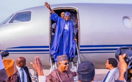 President Tinubu Jets Out To London, Begins Three-Week Leave