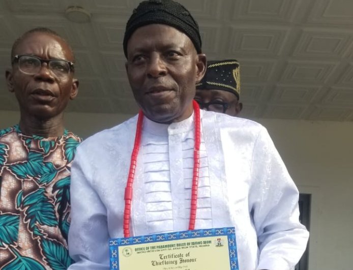 ‎FCE Ididep Governing Council Chairman Conferred With Ntrukpom Chieftaincy Title ‎