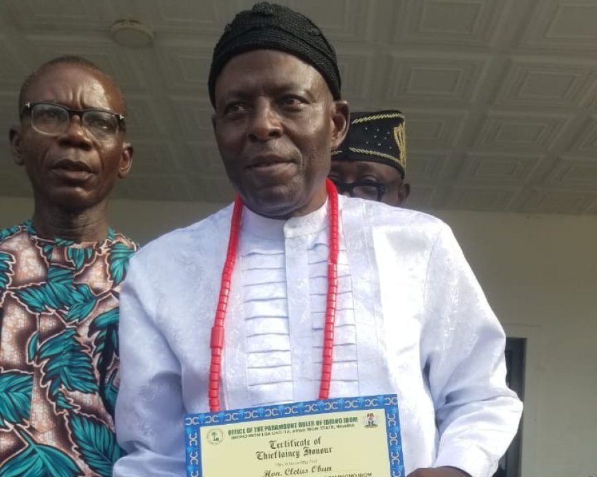 ‎FCE Ididep Governing Council Chairman Conferred With Ntrukpom Chieftaincy Title ‎
