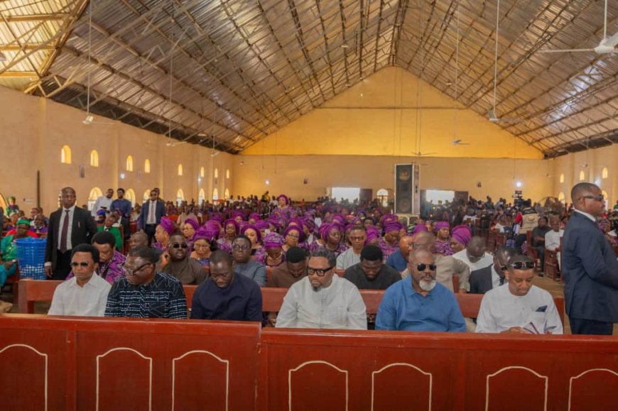 Jarigbe Pays Tribute to Community Leader, Mrs Orim, Donates N10m to Catholic Church