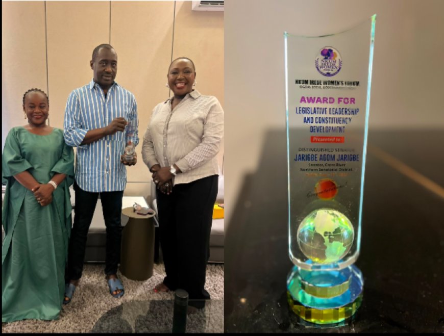 Jarigbe Receives Community  Development Award From Nkum Irede Women’s Forum , Promises Effective Representation