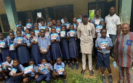 Captain Tawo Donates Learning Materials as Etung Schools Decry Poor Infrastructure